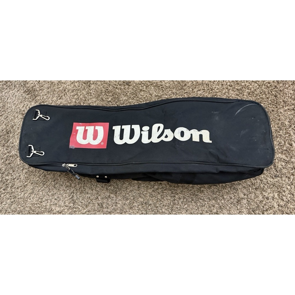 Vintage Wilson X MLB Baseball Bat Bag Adult 38" Equipment Gear Bag Black
